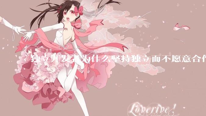 独立开发者为什么坚持独立而不愿意合作？