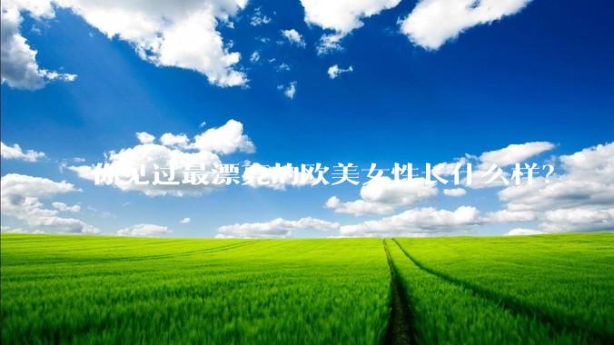 你见过最漂亮的欧美女性长什么样？
